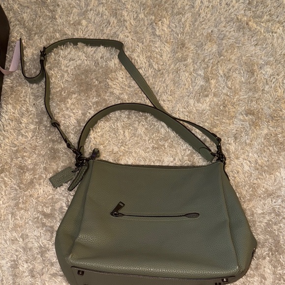 Coach Green Leather Shoulder Bag - Picture 1 of 4